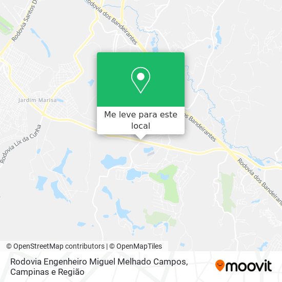 Rodovia Engenheiro Miguel Melhado Campos mapa