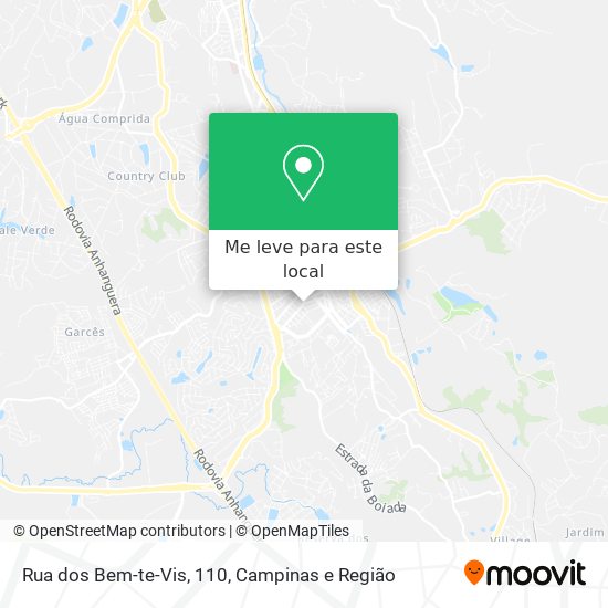 Rua dos Bem-te-Vis, 110 mapa