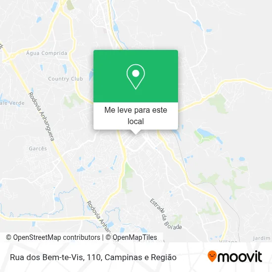 Rua dos Bem-te-Vis, 110 mapa