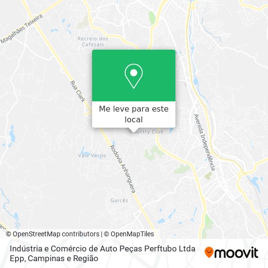 Indústria e Comércio de Auto Peças Perftubo Ltda Epp mapa