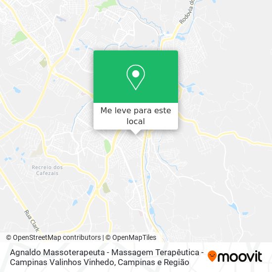 Agnaldo Massoterapeuta - Massagem Terapêutica - Campinas Valinhos Vinhedo mapa