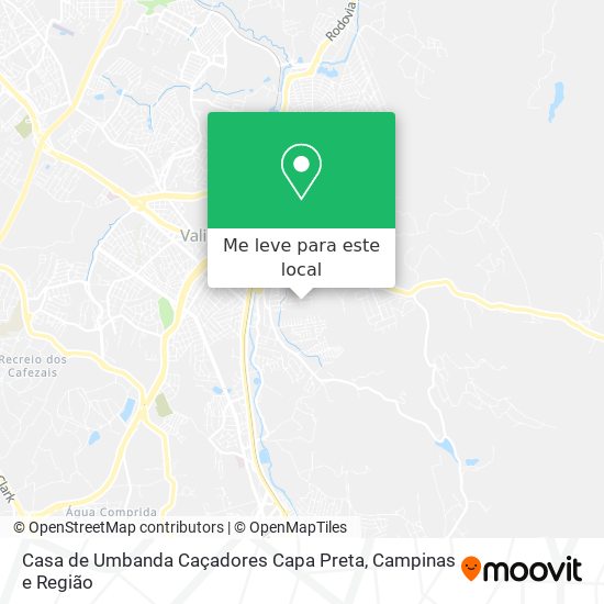 Casa de Umbanda Caçadores Capa Preta mapa