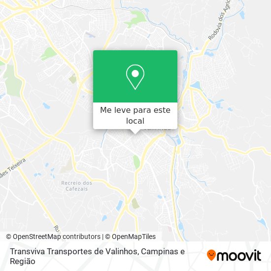 Transviva Transportes de Valinhos mapa