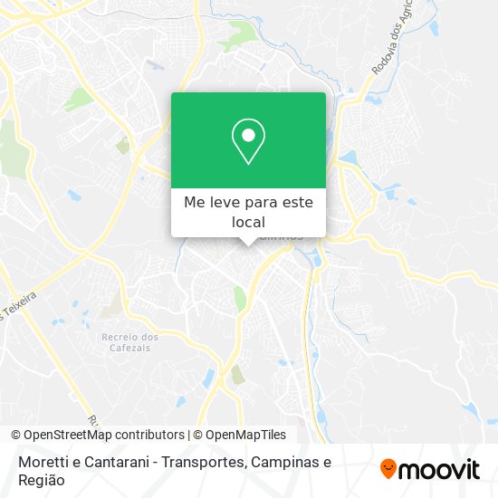 Moretti e Cantarani - Transportes mapa