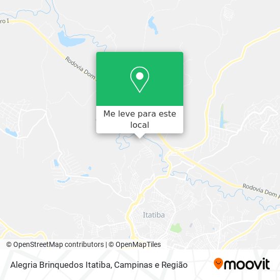 Alegria Brinquedos Itatiba mapa