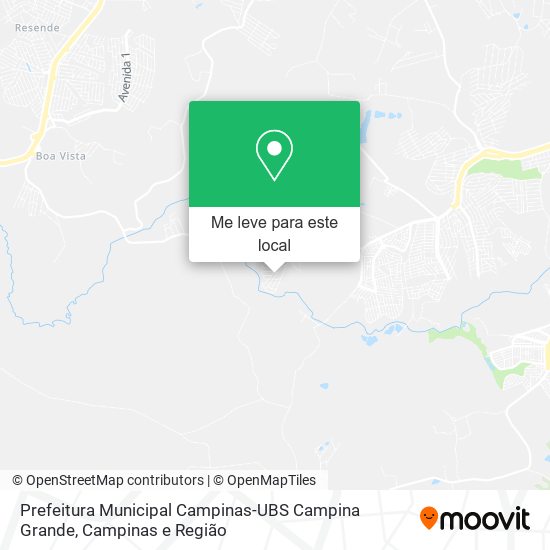 Prefeitura Municipal Campinas-UBS Campina Grande mapa