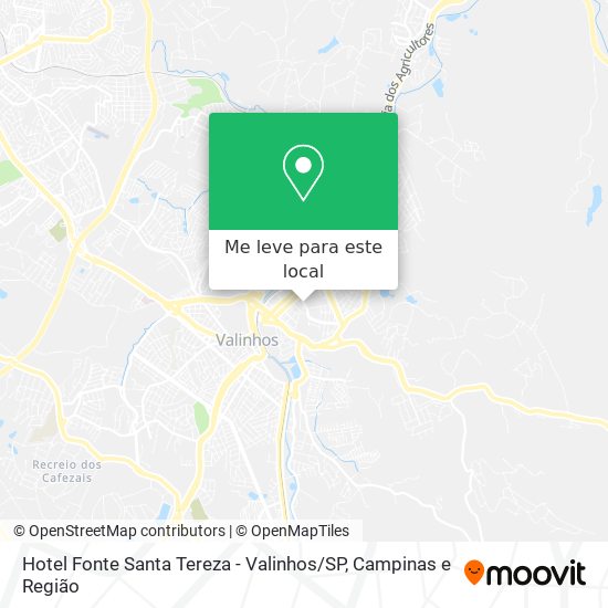 Hotel Fonte Santa Tereza - Valinhos / SP mapa