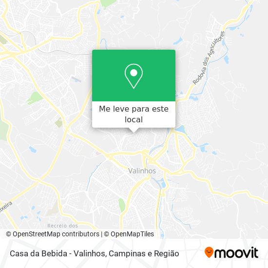 Casa da Bebida - Valinhos mapa