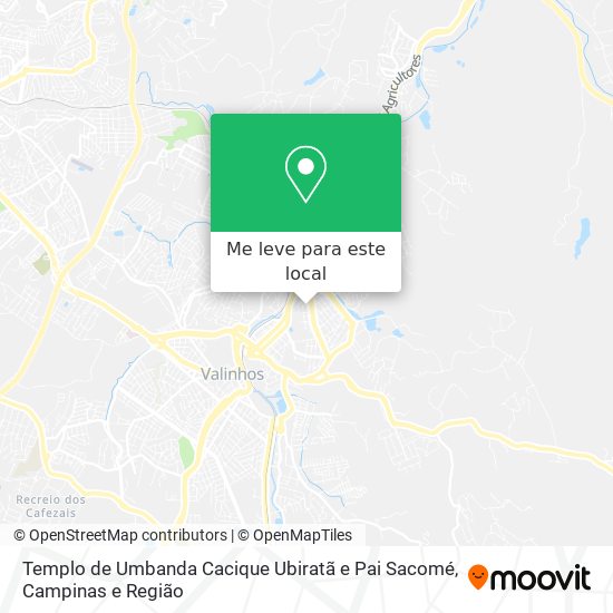 Templo de Umbanda Cacique Ubiratã e Pai Sacomé mapa