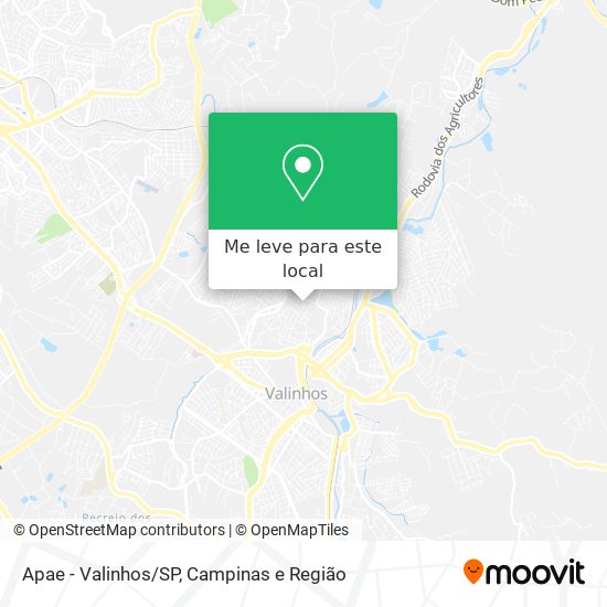 Apae - Valinhos/SP mapa