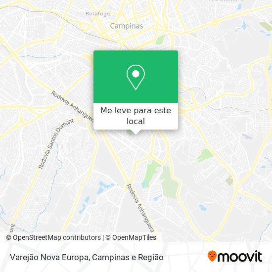 Varejão Nova Europa mapa