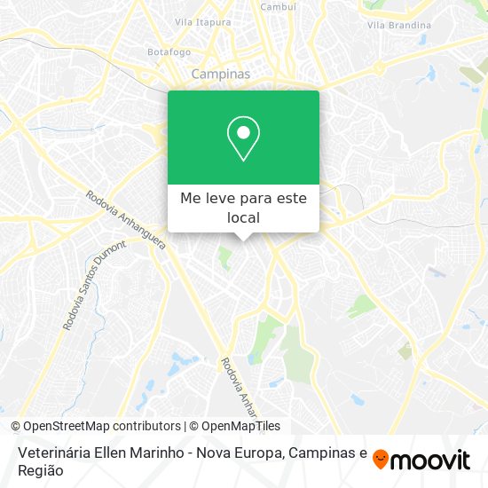 Veterinária Ellen Marinho - Nova Europa mapa