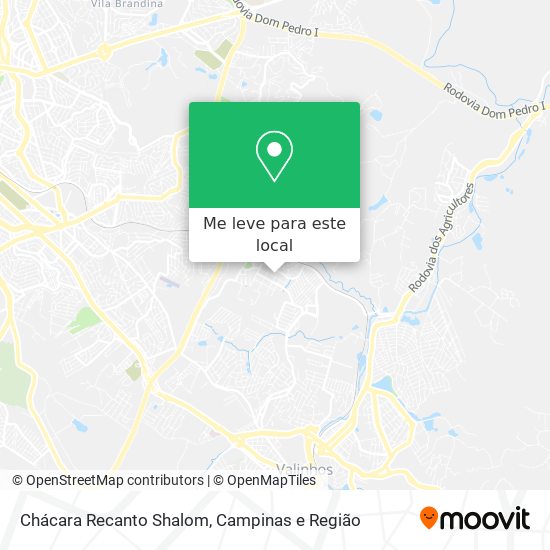 Chácara Recanto Shalom mapa