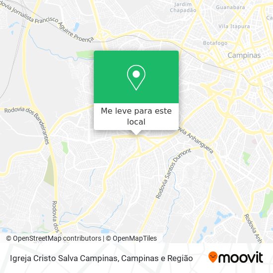 Igreja Cristo Salva Campinas mapa