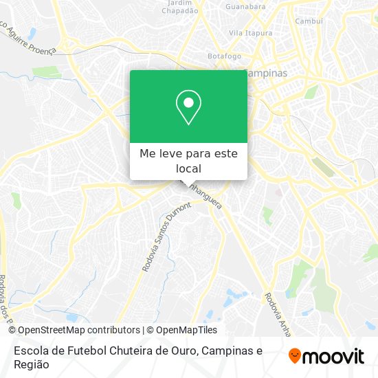 Escola de Futebol Chuteira de Ouro mapa