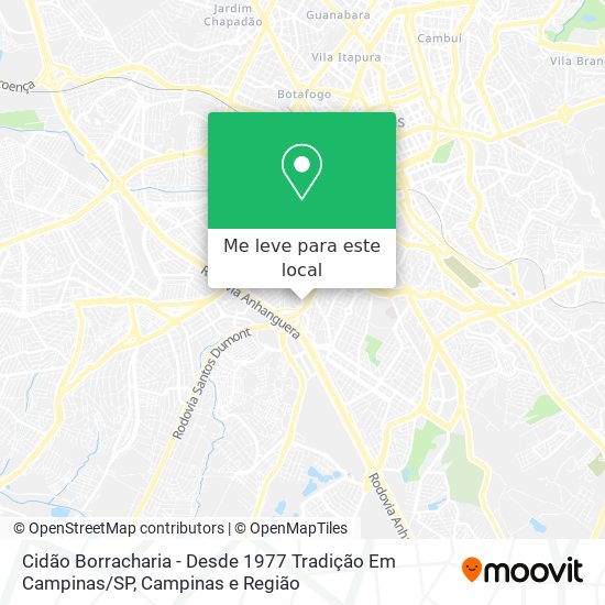 Cidão Borracharia - Desde 1977 Tradição Em Campinas / SP mapa