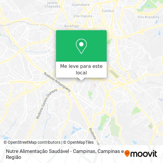 Nutre Alimentação Saudável - Campinas mapa
