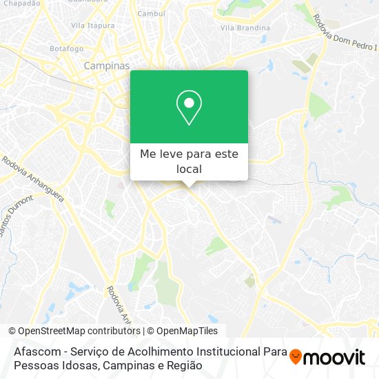 Afascom - Serviço de Acolhimento Institucional Para Pessoas Idosas mapa