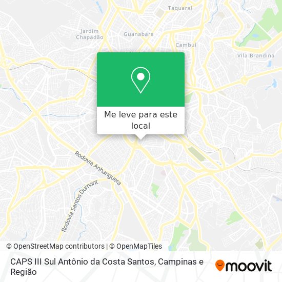 CAPS III Sul Antônio da Costa Santos mapa