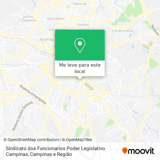 Sindicato dos Funcionarios Poder Legislativo Campinas mapa