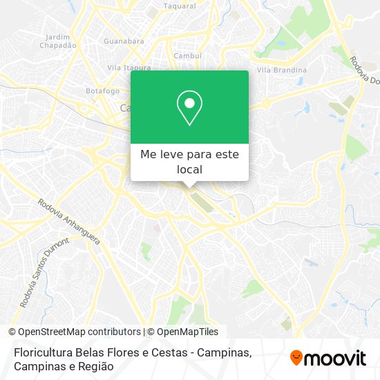 Floricultura Belas Flores e Cestas - Campinas mapa