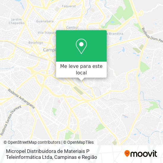 Micropel Distribuidora de Materiais P Teleinformática Ltda mapa