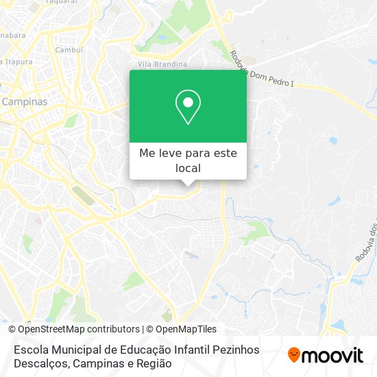 Escola Municipal de Educação Infantil Pezinhos Descalços mapa