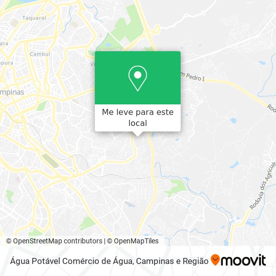 Água Potável Comércio de Água mapa