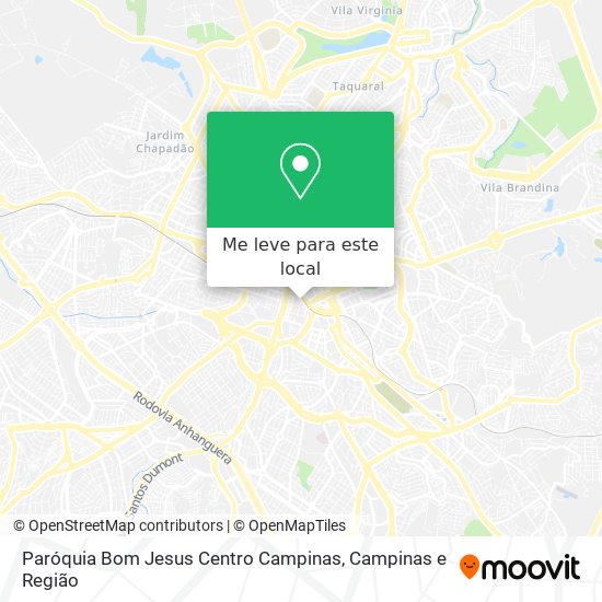 Paróquia Bom Jesus Centro Campinas mapa