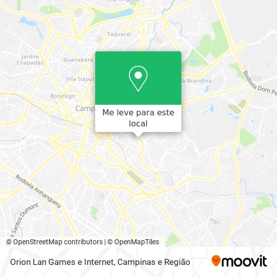 Orion Lan Games e Internet mapa