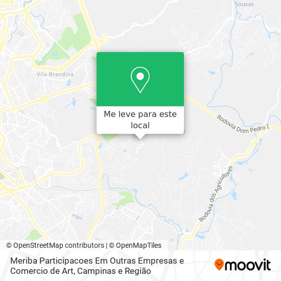 Meriba Participacoes Em Outras Empresas e Comercio de Art mapa