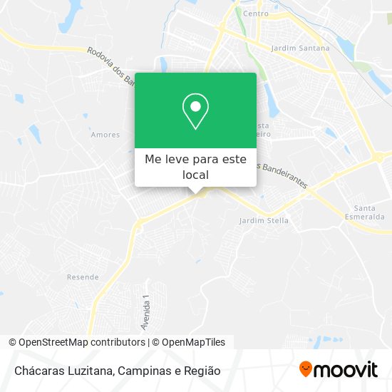 Chácaras Luzitana mapa