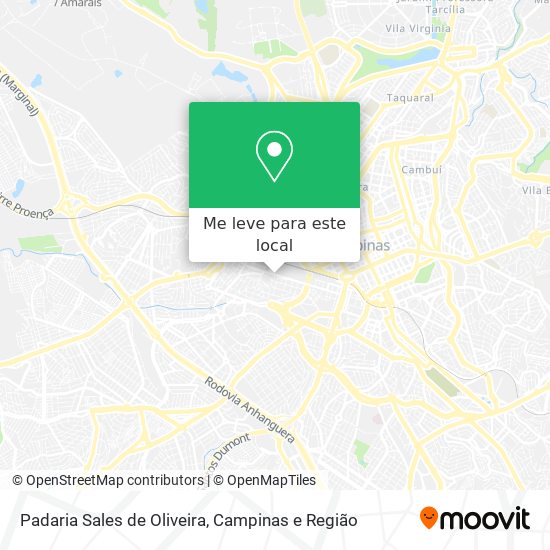 Padaria Sales de Oliveira mapa
