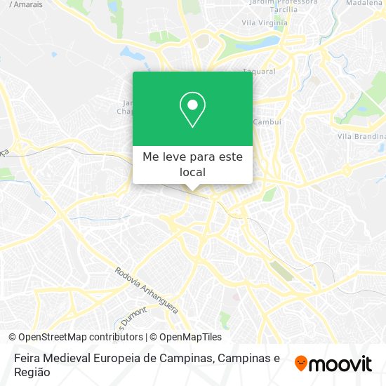 Feira Medieval Europeia de Campinas mapa