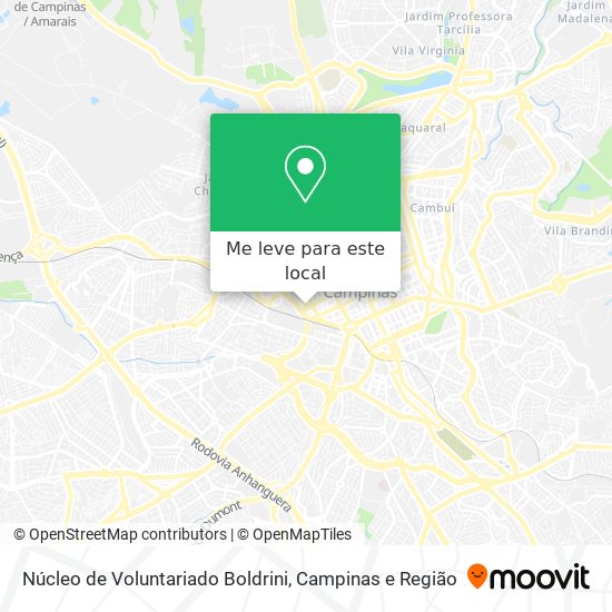 Núcleo de Voluntariado Boldrini mapa