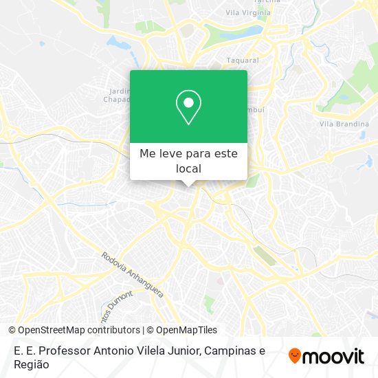 E. E. Professor Antonio Vilela Junior mapa