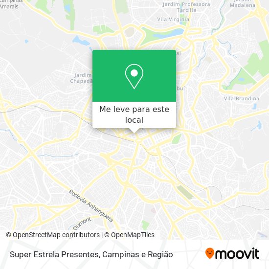 Super Estrela Presentes mapa