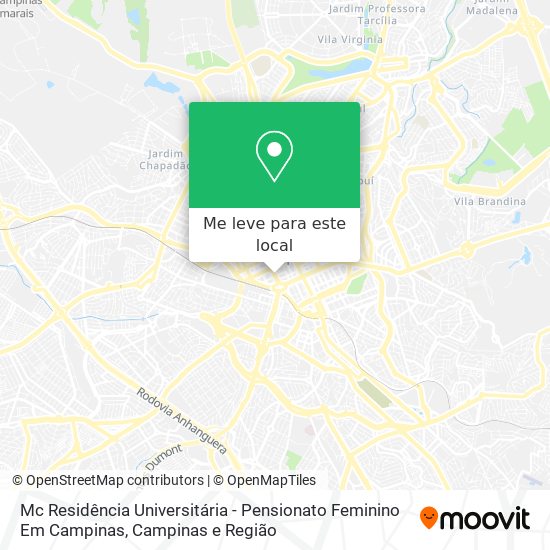 Mc Residência Universitária - Pensionato Feminino Em Campinas mapa