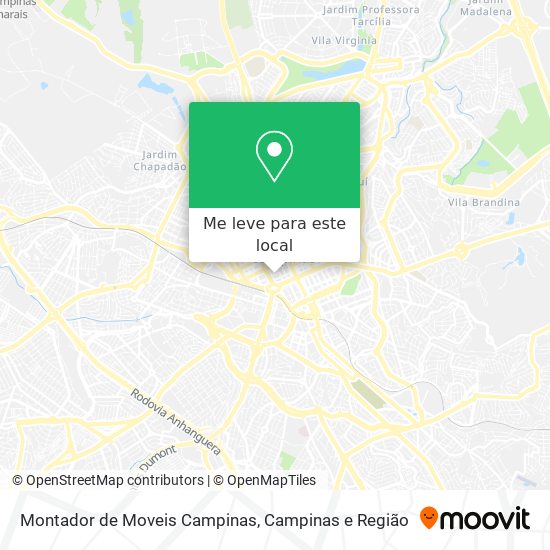 Montador de Moveis Campinas mapa