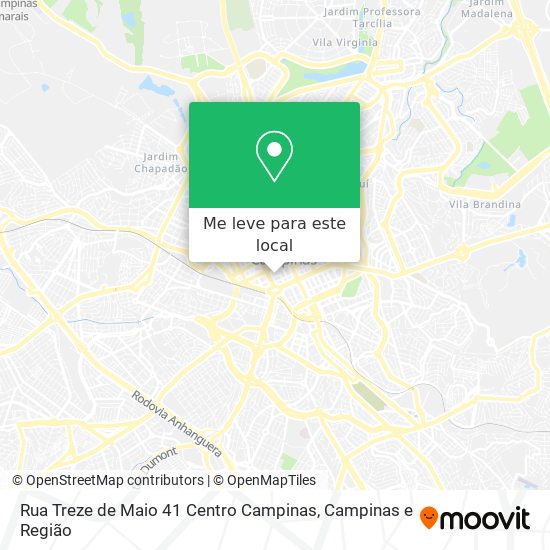 Rua Treze de Maio 41 Centro Campinas mapa