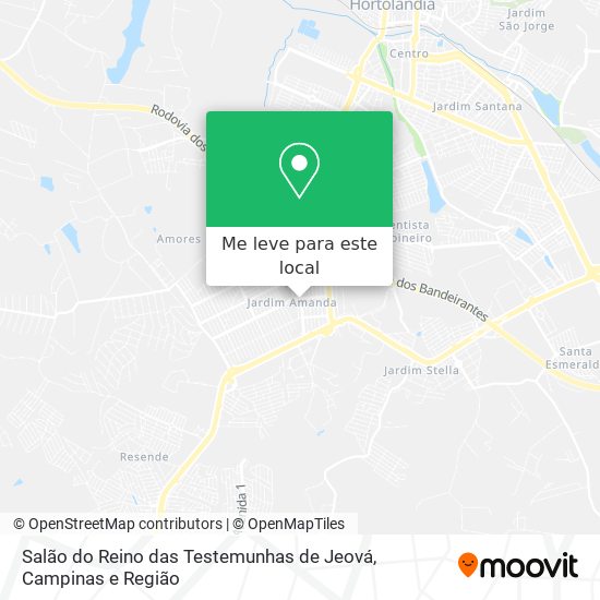 Salão do Reino das Testemunhas de Jeová mapa