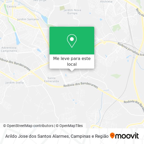 Arildo Jose dos Santos Alarmes mapa