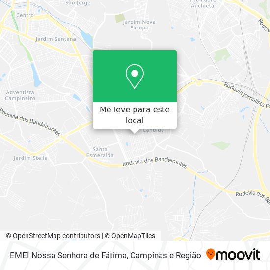EMEI Nossa Senhora de Fátima mapa
