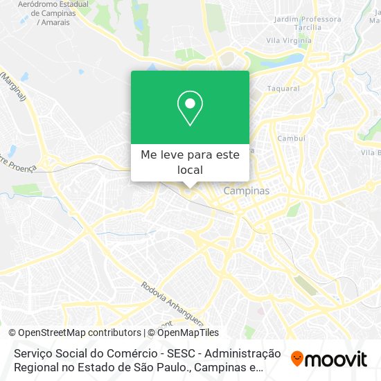 Serviço Social do Comércio - SESC - Administração Regional no Estado de São Paulo. mapa