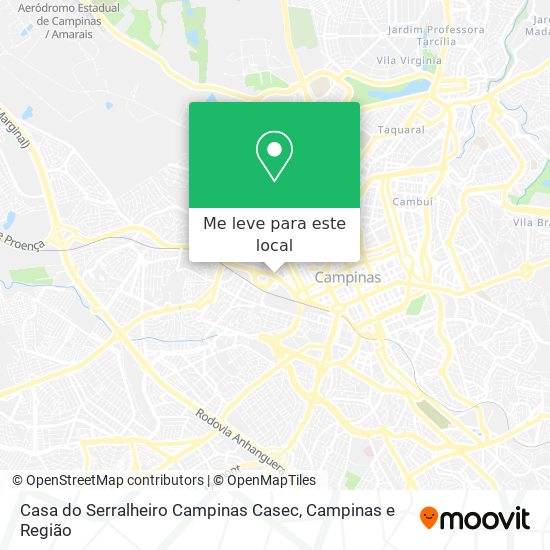 Casa do Serralheiro Campinas Casec mapa