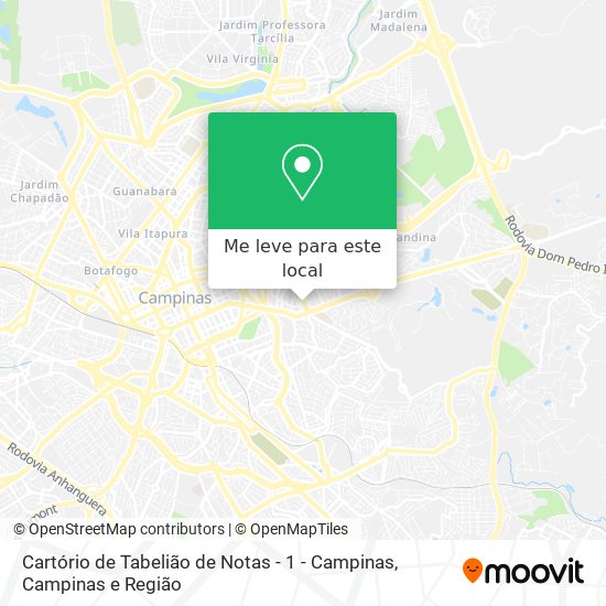 Cartório de Tabelião de Notas - 1 - Campinas mapa