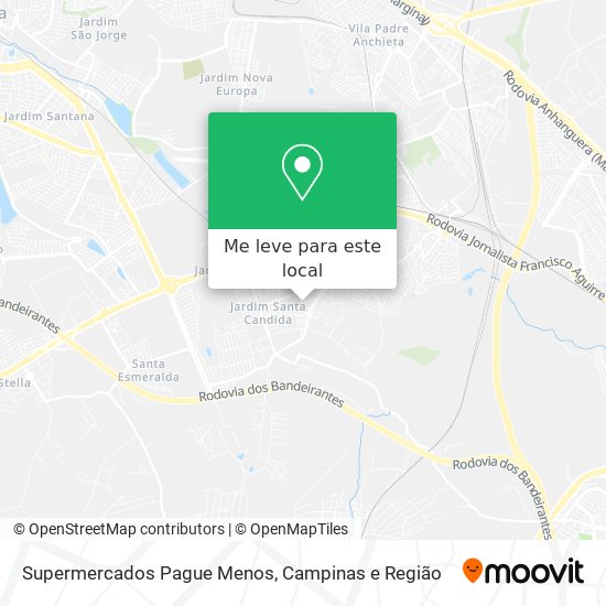 Supermercados Pague Menos mapa