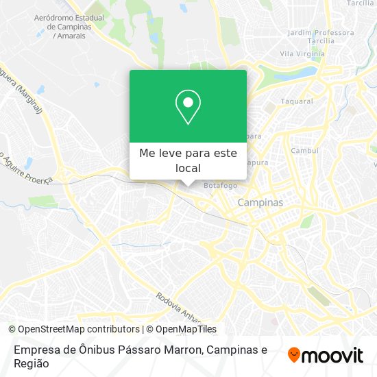 Empresa de Ônibus Pássaro Marron mapa