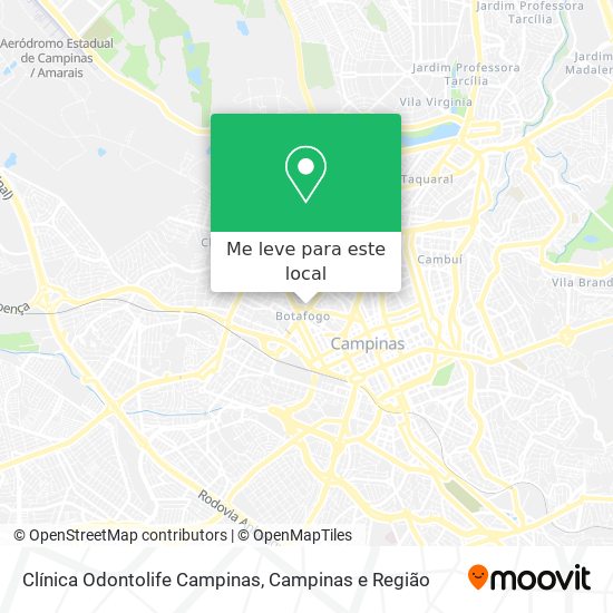 Clínica Odontolife Campinas mapa