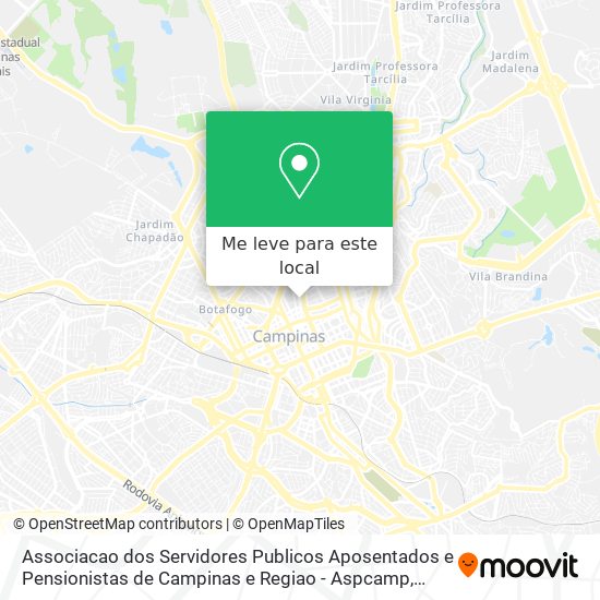 Associacao dos Servidores Publicos Aposentados e Pensionistas de Campinas e Regiao - Aspcamp mapa